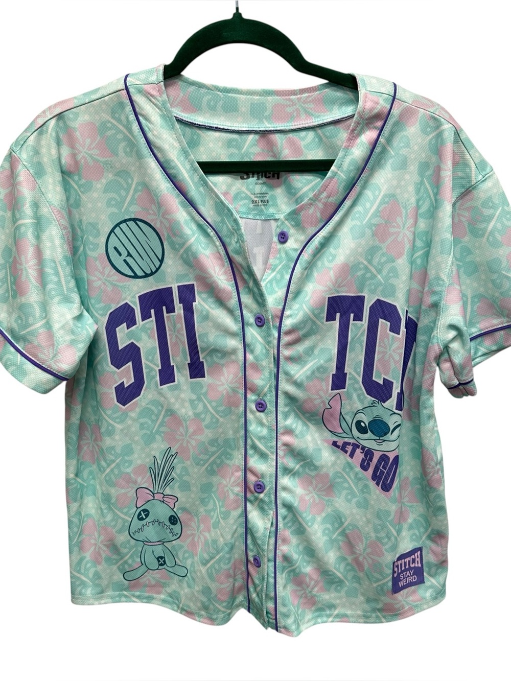 Lilo & Stitch softball jersey shirt kids size 2xl